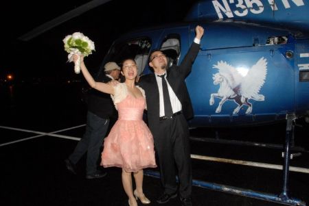 Keiko and Shin's Vegas helicopter wedding